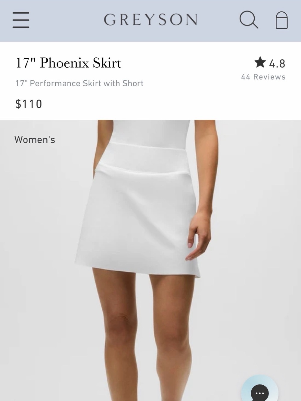 Greyson Phoenix Skirt 17" with Shortie - NWT